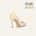 15%OFF：2025SS：iCoN COLORS：ポインテッドトゥ スムース パンプス（C9043）チャイ/mamian（マミアン）