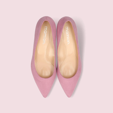 30%OFF：iCoN COLORS：ポインテッドトゥ スエード パンプス（C57172）SパープルS/mamian（マミアン）