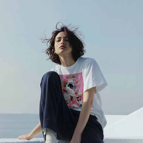 urday【Animal／White Cat／P】フォトTシャツ（8828443）ホワイト/urday（マミアン）