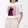 予約：urday【Animal／Black Cat／P】フォトTシャツ（9335582）ホワイト/urday（マミアン）