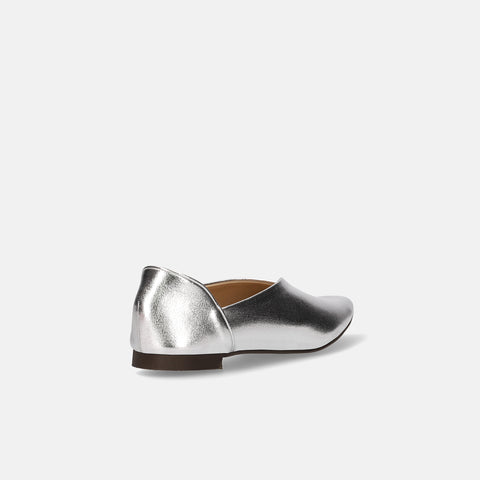 Out of stock 2024SSBI: Pointed toe flat babouche (137) Silver