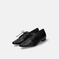 予約：2026AW：スクエアトゥ レースアップ ドレスシューズ（2000）ブラック/mamian（マミアン）