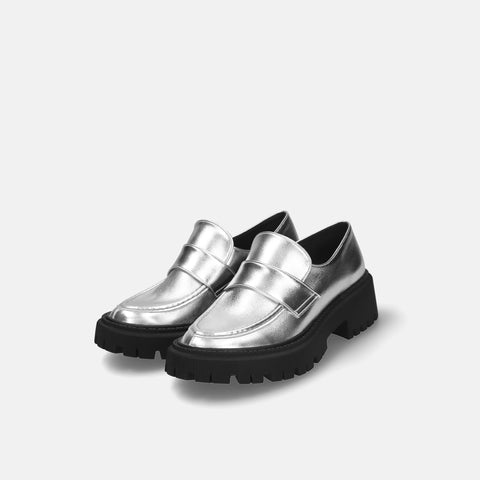 予約：トラックソール ローファー（m100014）シルバー