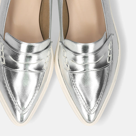 2025AW：ローファー スニーカー（m1003）シルバー/mamian（マミアン）