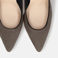 2025AW：ポインテッドトゥ スエードパンプス（S7610）トープグレージュS/mamian（マミアン）