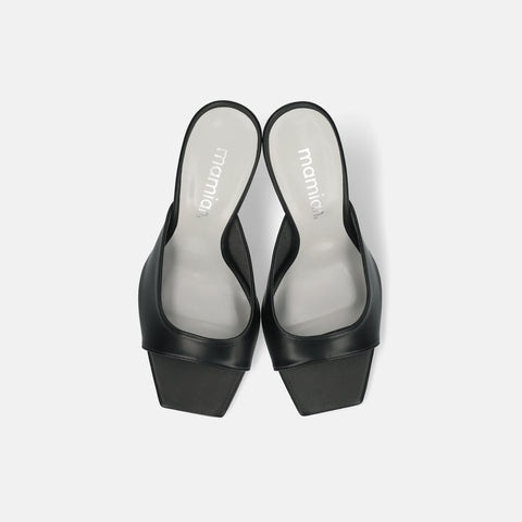 30% OFF: 2022SS: Mesh Design Clear Heel Mule (m96103) Black MS