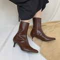30%OFF：ポインテッドトゥ ショートブーツ（5736）Dブラウン/mamian（マミアン）